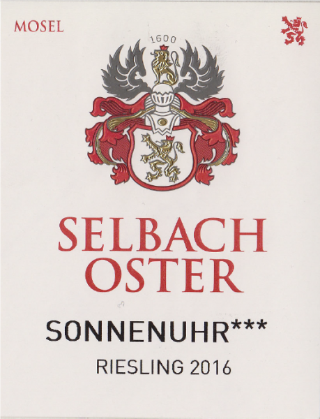 SelbachOster Zeltingen Sonnenuhr Riesling Grosses Gewchs