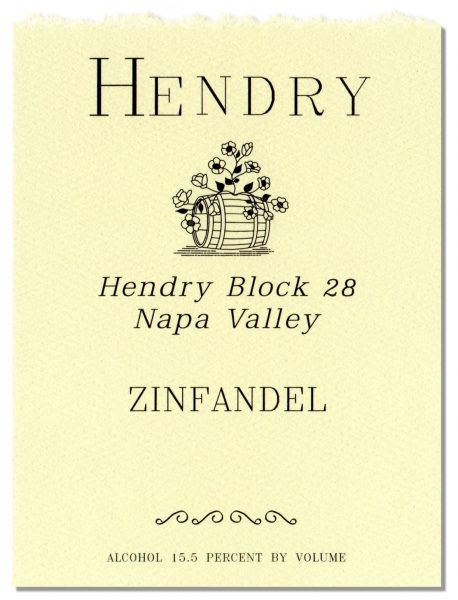 Zinfandel 'Block 28', Hendry Vineyards