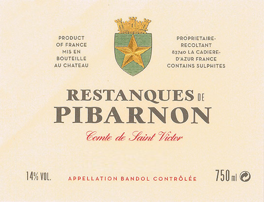 Bandol Rouge Les Restanques de Pibarnon