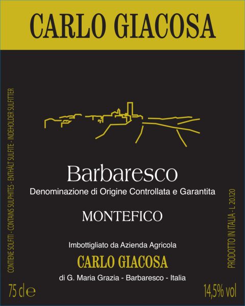 Barbaresco 'Montefico', Carlo Giacosa