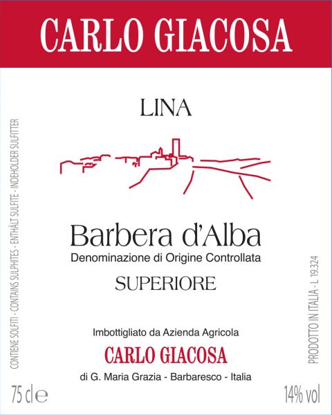 Barbera dAlba Superiore Lina Carlo Giacosa