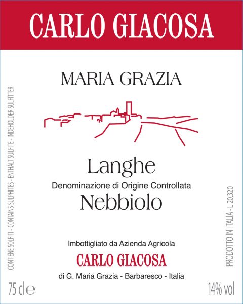 Langhe Nebbiolo 'Maria Grazia', Carlo Giacosa
