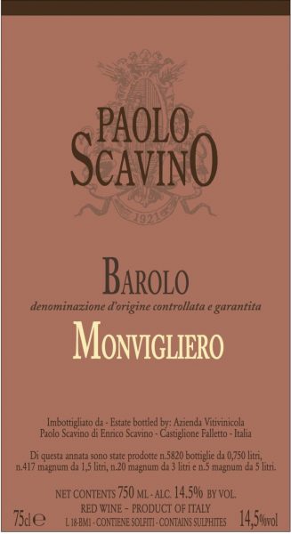 Barolo 'Monvigliero', Paolo Scavino