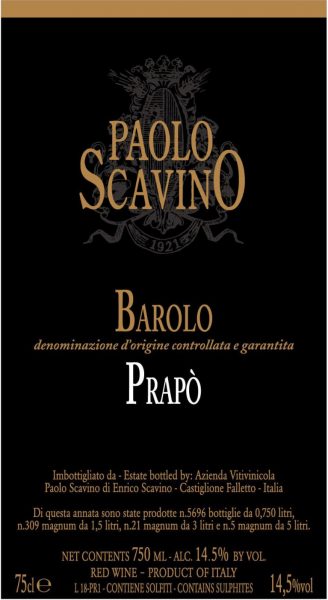 Barolo 'Prapo', Paolo Scavino