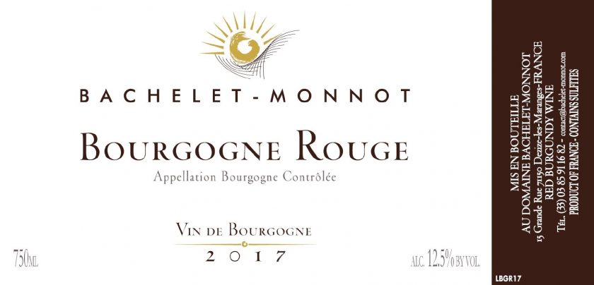 Bourgogne Rouge BacheletMonnot