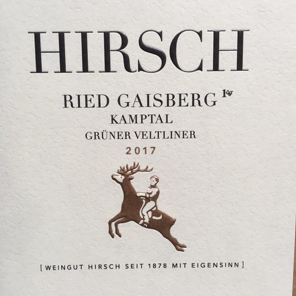 Hirsch Ried Kammern Gaisberg 1 TW Kamptal DAC Grner Veltliner