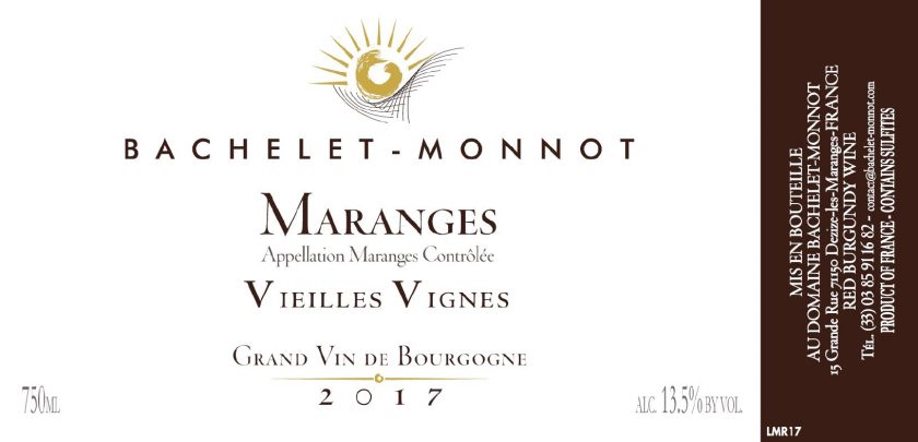 Maranges Rouge Vieilles Vignes BacheletMonnot