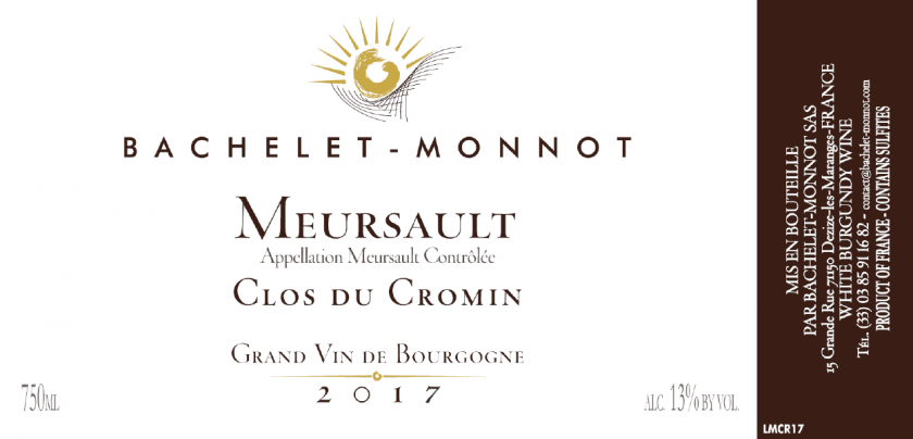 Meursault Clos du Cromin BacheletMonnot