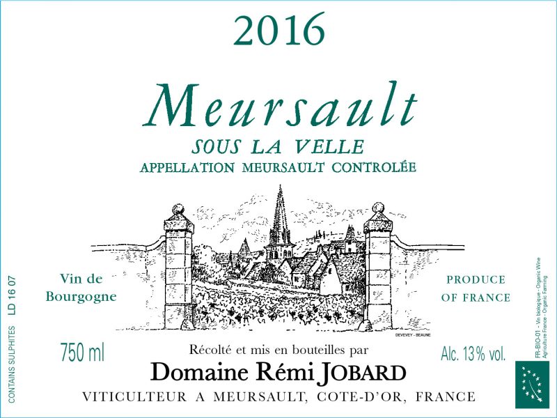 Meursault 'Sous La Velle', Domaine Remi Jobard