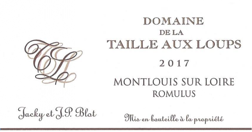 Montlouis Liquoreux 'Romulus', Domaine de la Taille Aux Loups [Jacky & JP Blot]
