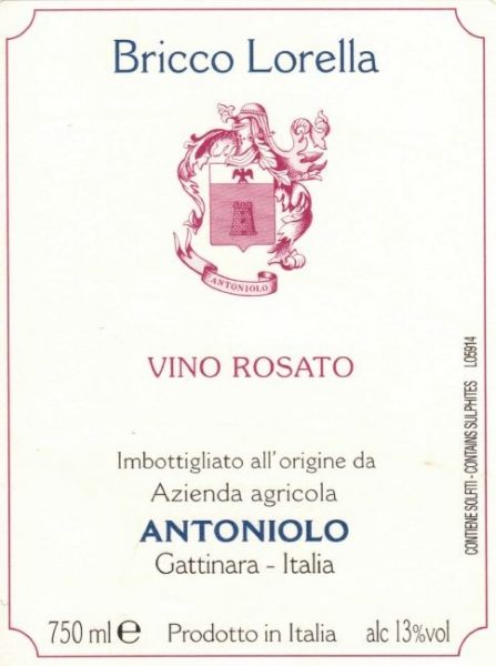 Nebbiolo Rosato Bricco Lorella Antoniolo