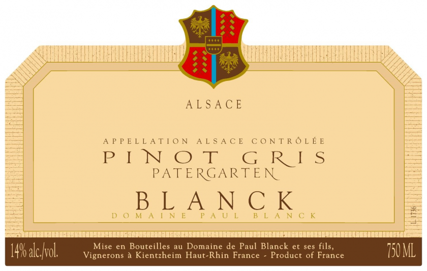 Pinot Gris Patergarten Domaine Paul Blanck