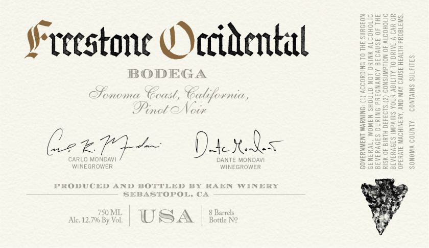 Pinot Noir Bodega FreestoneOccidental