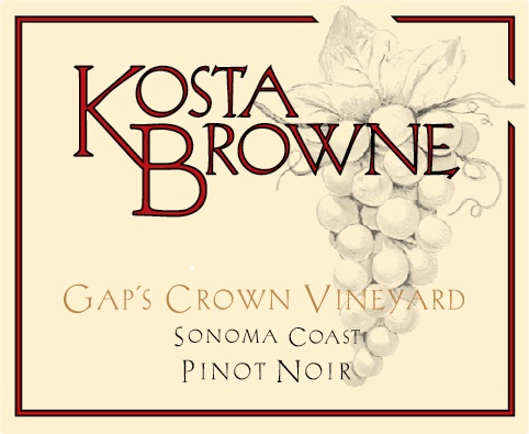 Pinot Noir Gaps Crown Vineyard Kosta Browne Winery