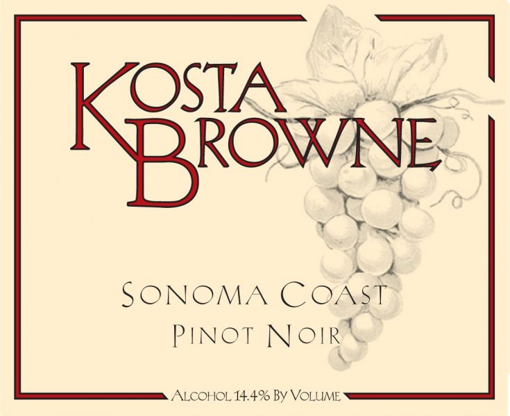 Pinot Noir Sonoma Coast Kosta Browne Winery