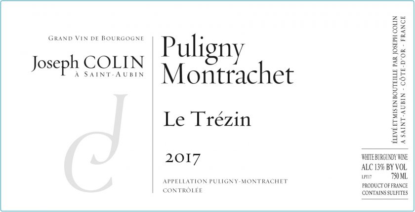 Puligny-Montrachet 'Le Trezin', Joseph Colin