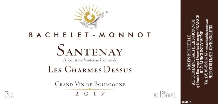 Santenay Rouge 'Les Charmes Dessus', Bachelet-Monnot
