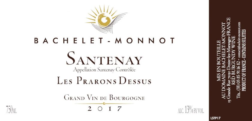 Santenay Rouge 'Les Prarons Dessus', Bachelet-Monnot