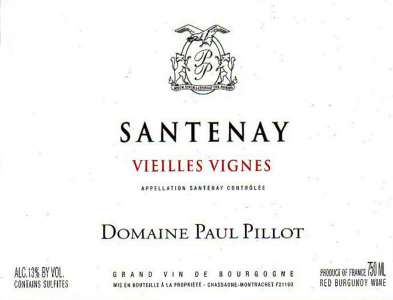 Santenay Rouge Vieilles Vignes Domaine Paul Pillot