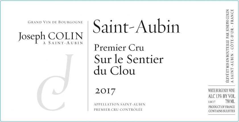 Saint-Aubin 1er 'Sur le Sentier du Clou', Joseph Colin