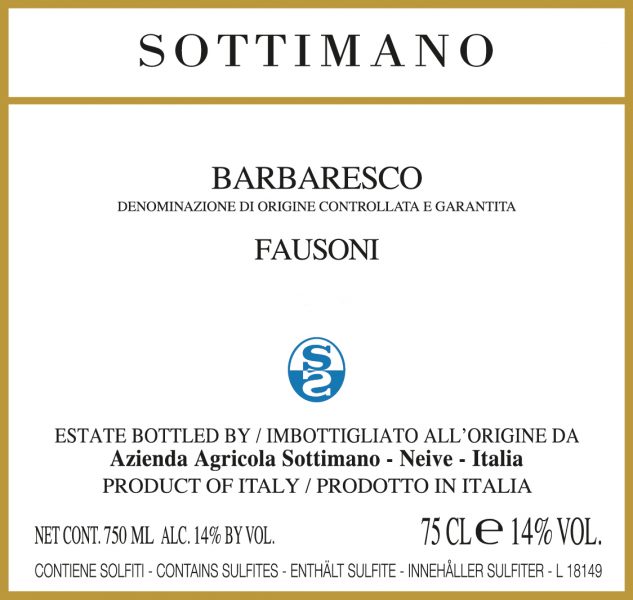 Barbaresco Fausoni  Sottimano