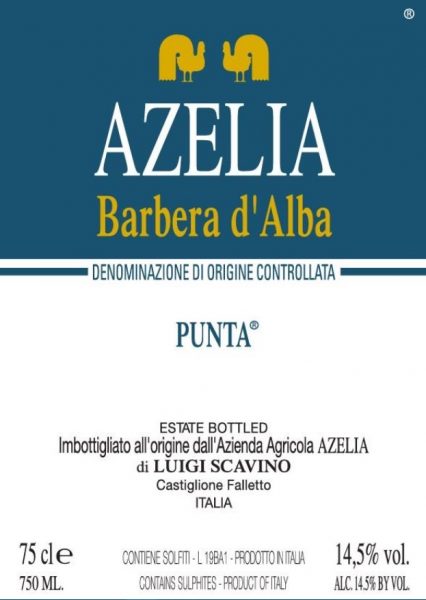 Barbera d'Alba 'Punta', Azelia