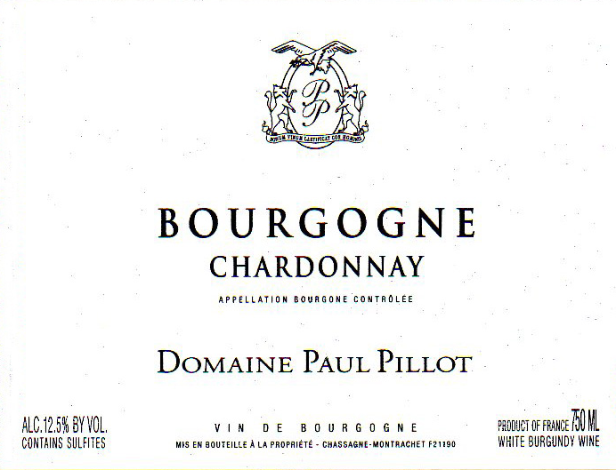Bourgogne Blanc Domaine Paul Pillot