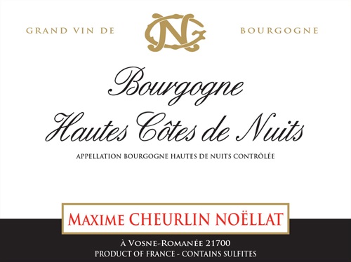 Bourgogne Hautes Cotes de Nuits Rouge Maxime Cheurlin Noellat