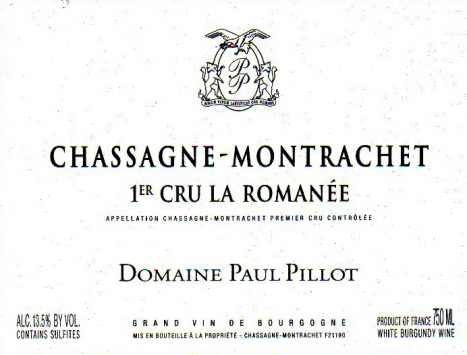 Chassagne-Montrachet 1er 'La Romanee', Domaine Paul Pillot