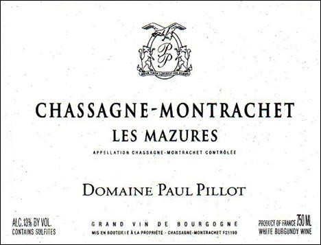 ChassagneMontrachet Les Mazures