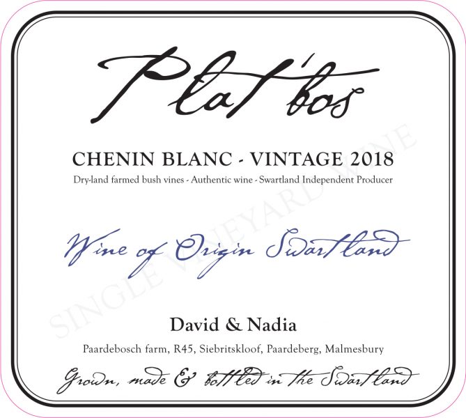 Chenin Blanc 'Plat'bos', David & Nadia Sadie