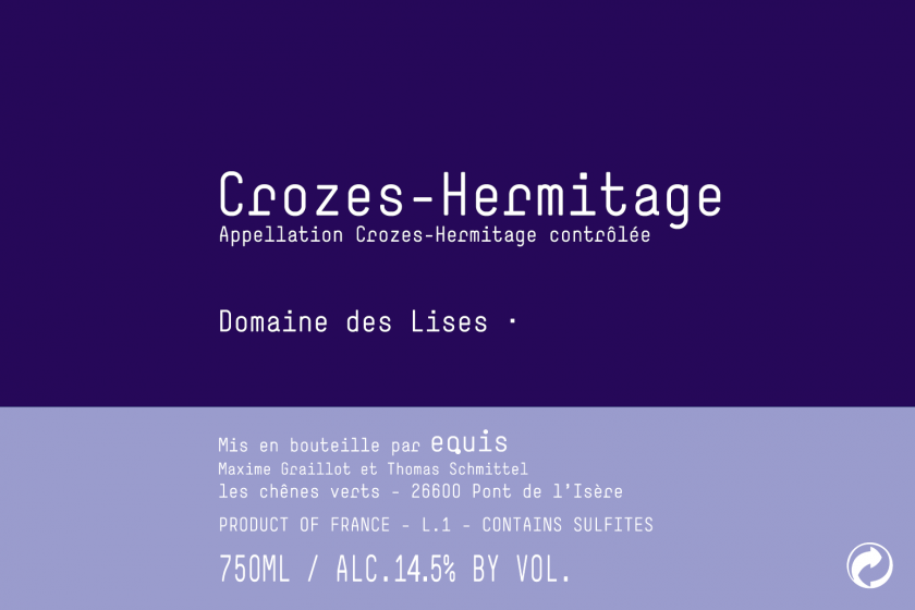 CrozesHermitage Domaine des Lises Equis M Graillot