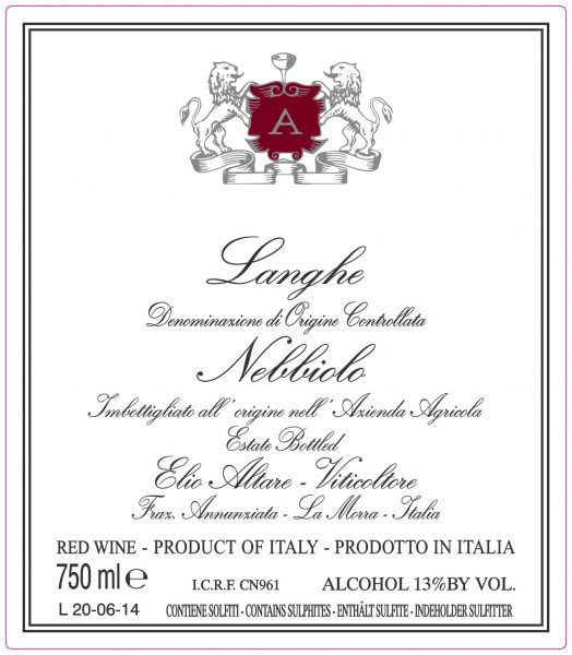 Langhe Nebbiolo Altare