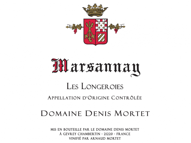 Marsannay Rouge Les Longeroies Domaine Denis Mortet