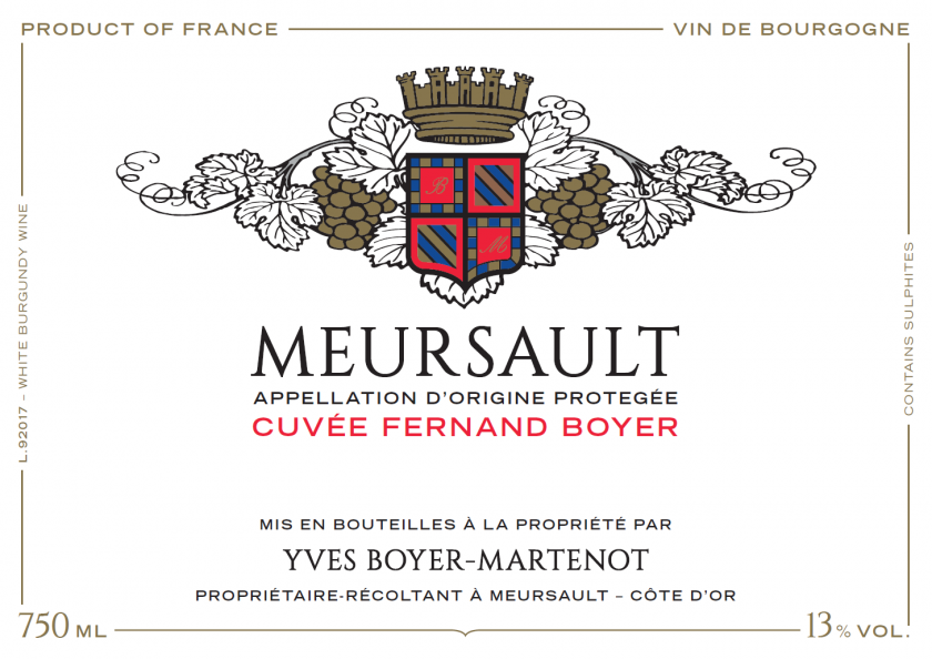 Meursault Cuvee Fernand Boyer BoyerMartenot