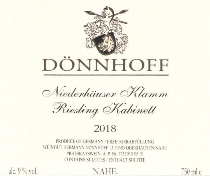 Dnnhoff Niederhuser Klamm Riesling Kabinett