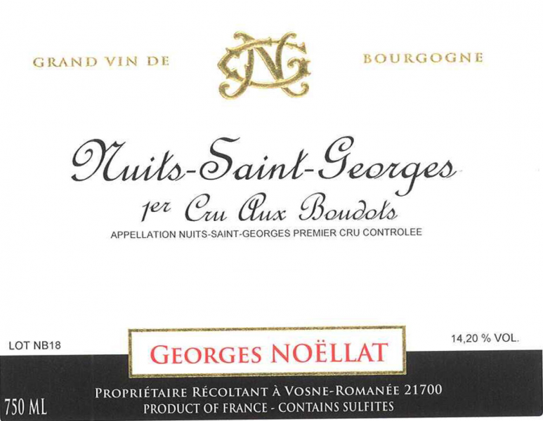 Nuits St Georges 1er Aux Boudots Georges Noellat