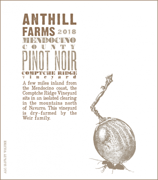Pinot Noir 'Comptche Ridge', Anthill Farms