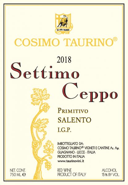 Primitivo Settimo Ceppo Cosimo Taurino