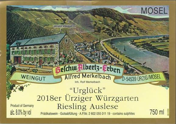 Merkelbach rziger Wrzgarten Urglck Riesling Auslese