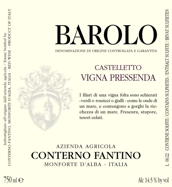 Barolo Castelletto Vigna Pressenda