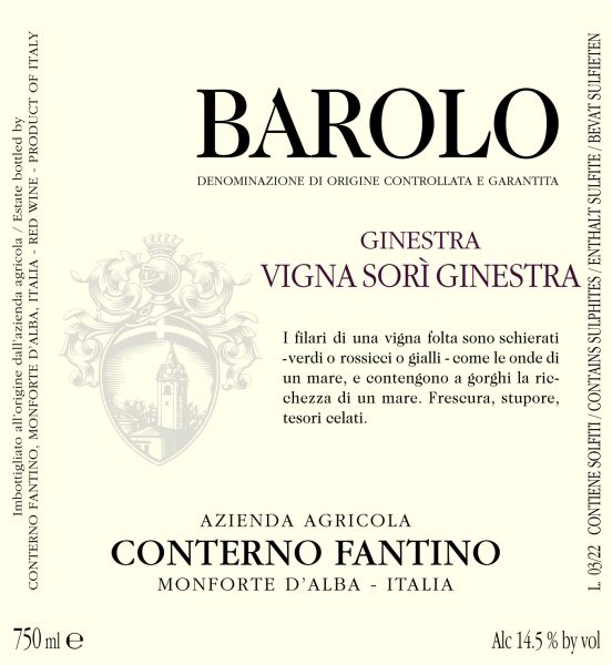 Barolo Ginestra Vigna Sor Ginestra Conterno Fantino