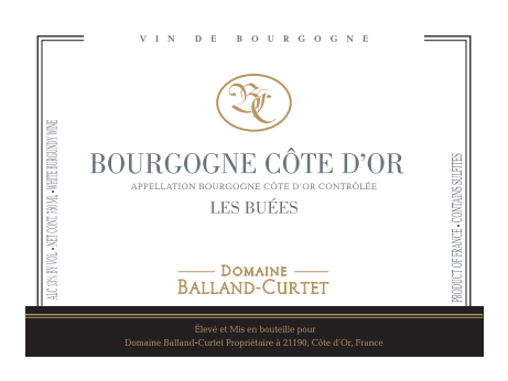 Bourgogne Blanc Cote d'Or 'Les Buees', Domaine Balland-Curtet
