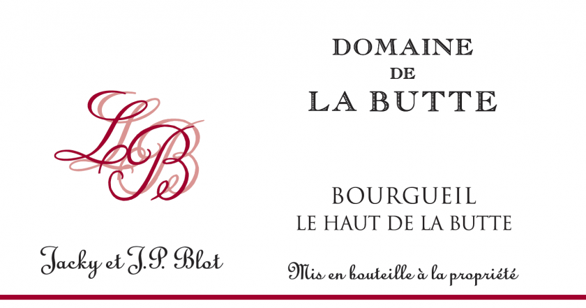 Bourgueil 'Le Haut de la Butte', Domaine de la Butte [Jacky & JP Blot]