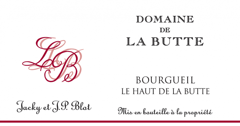 Bourgueil Le Haut de la Butte Domaine de la Butte Jacky  JP Blot