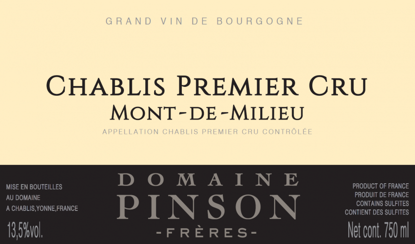Chablis 1er Mont de Milieu
