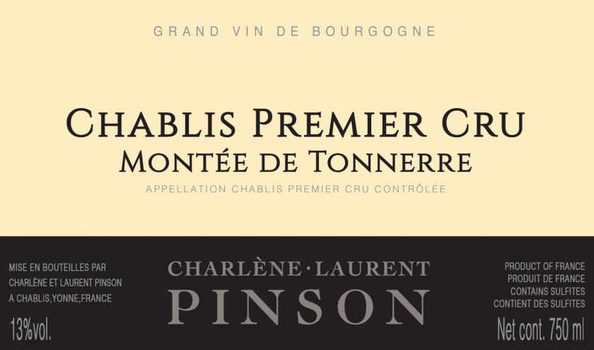 Chablis 1er Montee de Tonnerre Charlene et Laurent Pinson