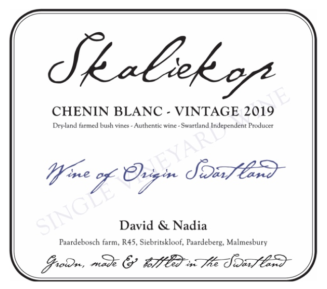 Chenin Blanc 'Skaliekop', David & Nadia Sadie