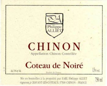 Chinon Coteau de Noire Domaine Philippe Alliet