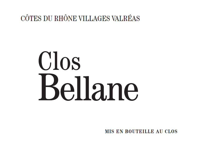 Côtes du Rhône Villages Rouge 'Valréas', Clos Bellane